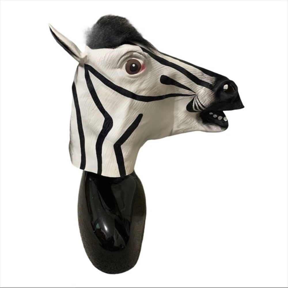 Zebra head Mask Halloween Costume - Picture 3 of 10